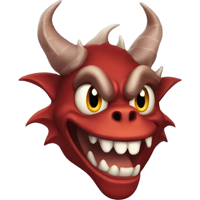 Headshot of New Jersey devil sweating  emoji