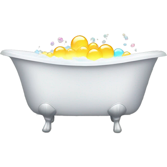 bath tub filled with bubbles emoji