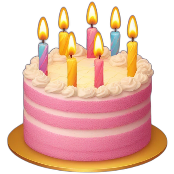 birthday cake with 64 candles emoji