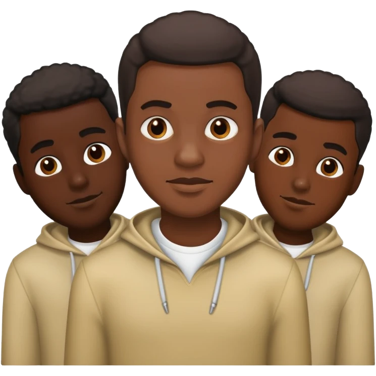three black guys emoji