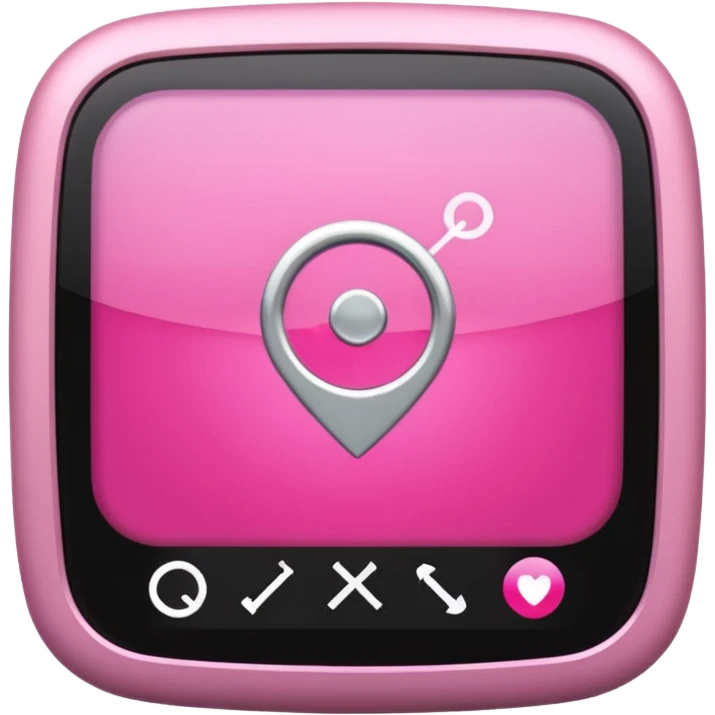pink gps emoji
