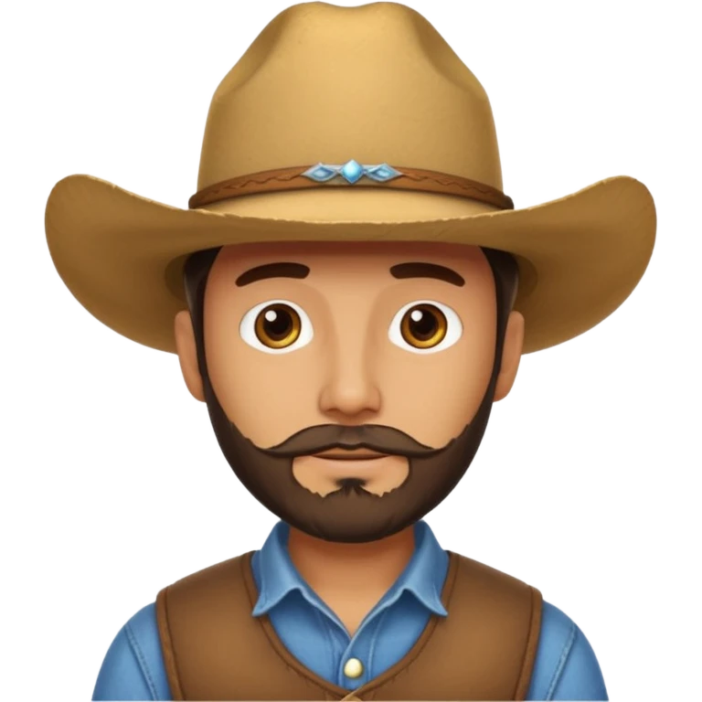 Man with short beard, wearing a cowboy hat emoji