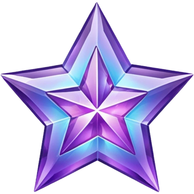 ultra realistic purple crystal star emoji