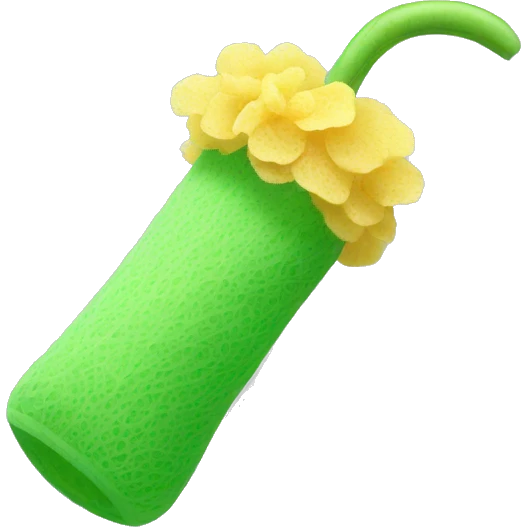 Synthetic mesh loofah emoji