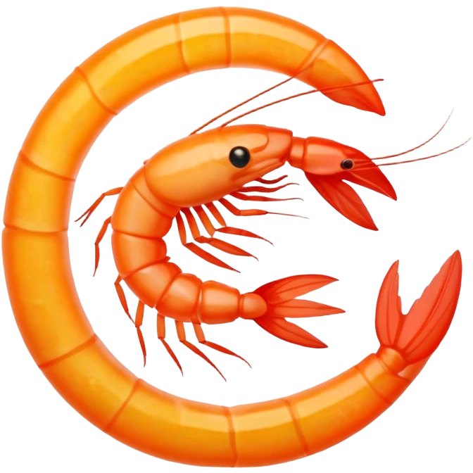 Shrimp inside a sun  emoji
