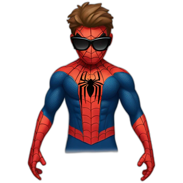 Spiderman wearing sunglasses emoji