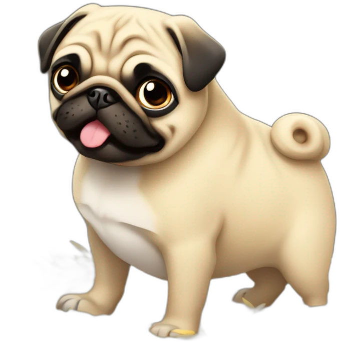 Pug estimated rice emoji