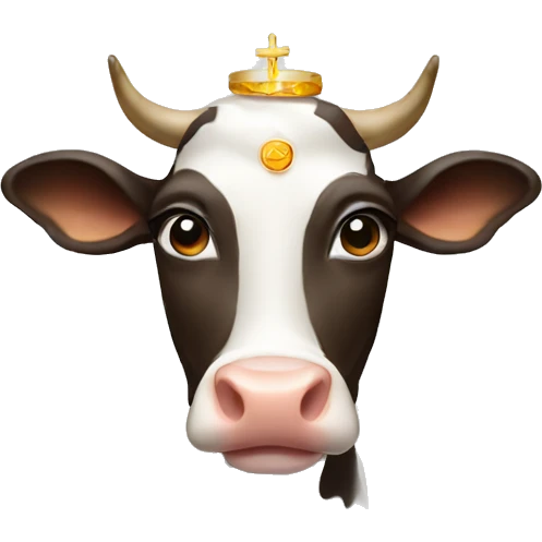 cow with religious halo emoji