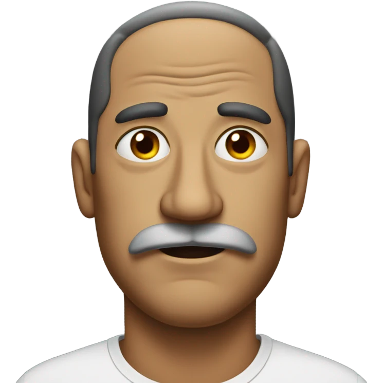 Ugly man with a mustache  emoji