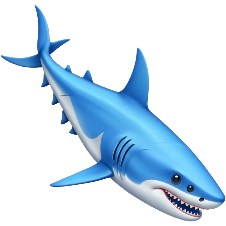 Tiburón con zapatos azules  emoji