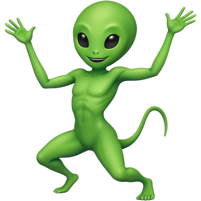 twerking alien emoji