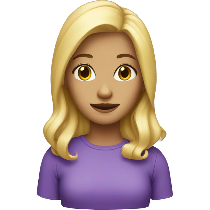 Blonde-puple head girl emoji