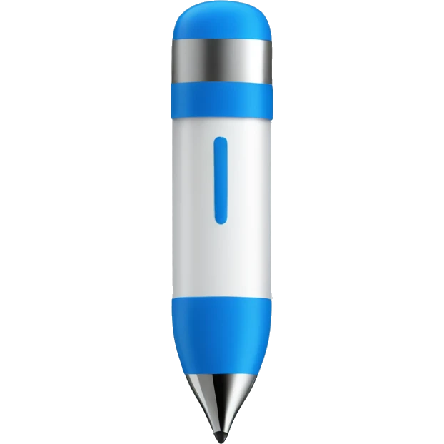 Pen in blue square emoji