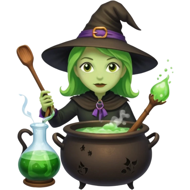 green witch cooking potion emoji