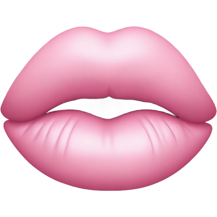 Pastel pink lipstick print  emoji
