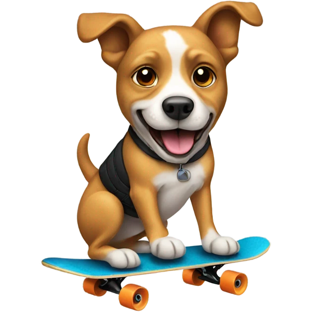 Dog riding a skateboard emoji
