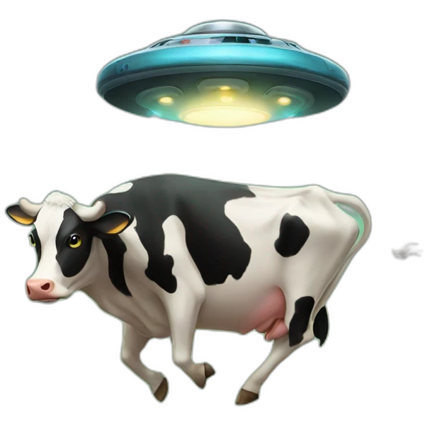 ufo Abducting a cow emoji