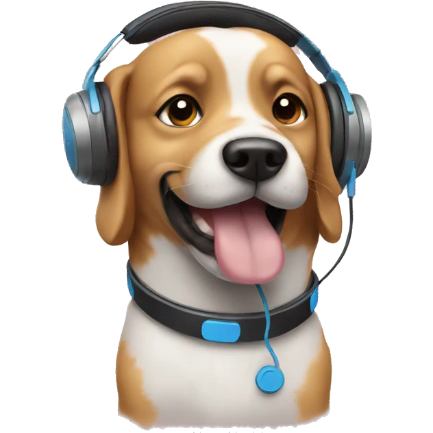 dog with headphones emoji