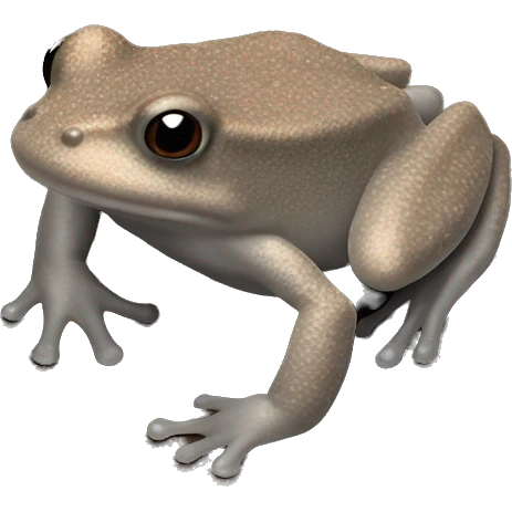 brownish-grey african dwarf frog emoji