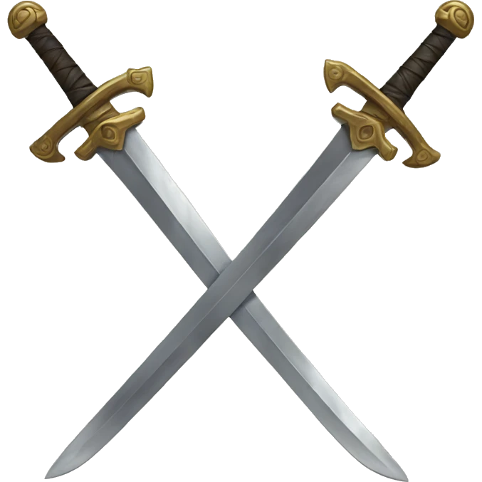 Two swords crossed upwards emoji