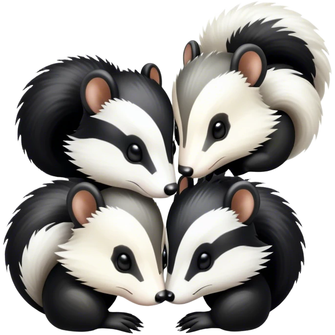 a huddle of skunks  emoji