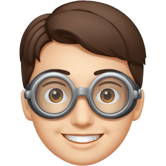 Smiling with googles emoji