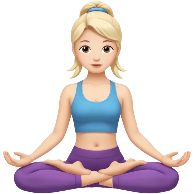 Generate a girl in a yoga pose emoji