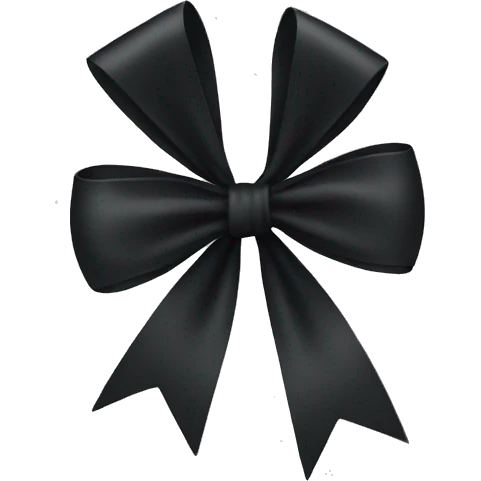 Black bow emoji