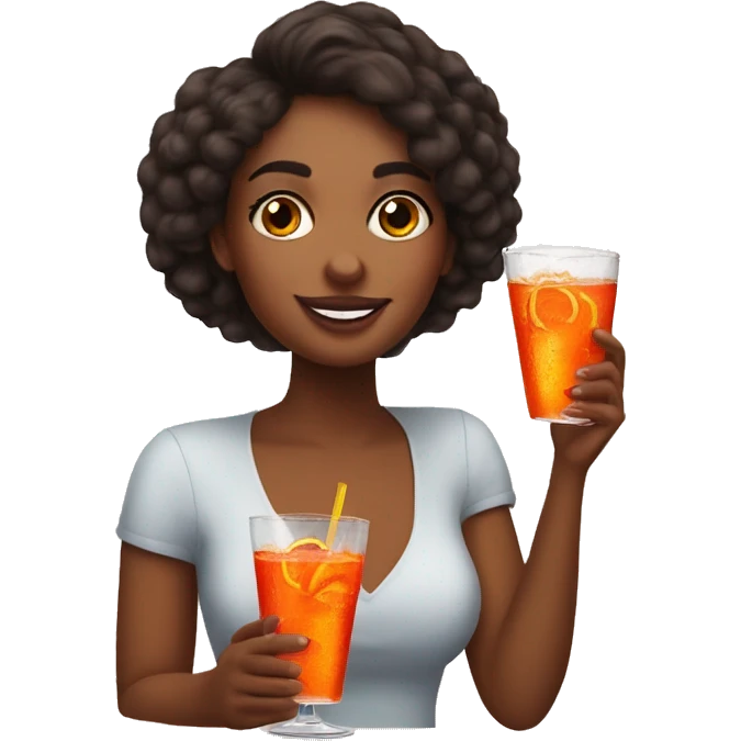3 Girl drinking Aperol Spritz  emoji