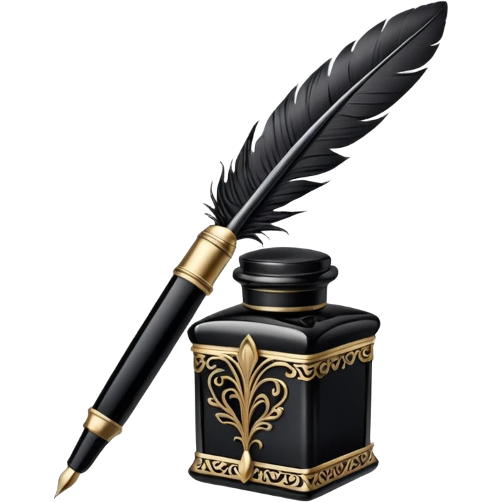 Pen and inkwell emoji