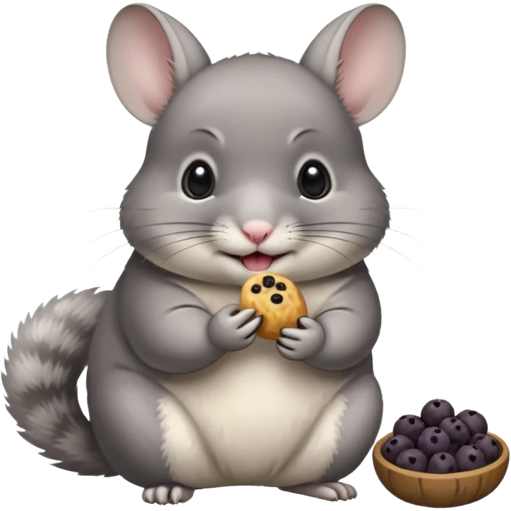 Chinchilla with raisin emoji