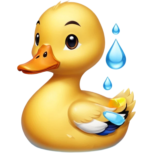 Water with duck emoji