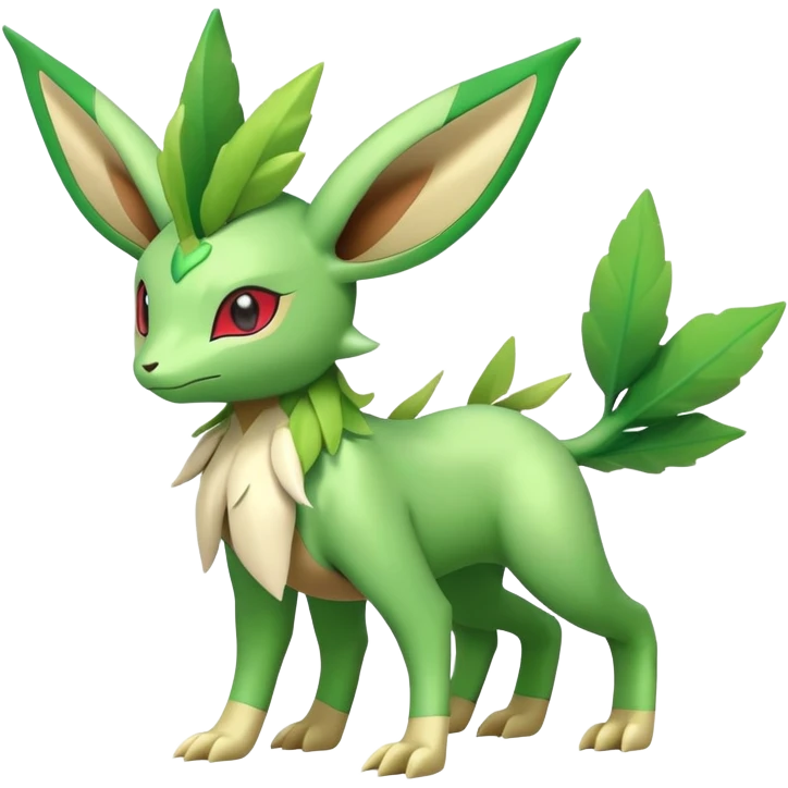 Shiny Flygon-Leafeon-Shaymin-hybrid, full body emoji