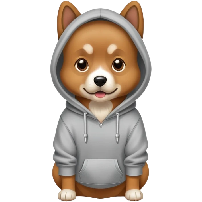 Dog wearing a hoodie emoji