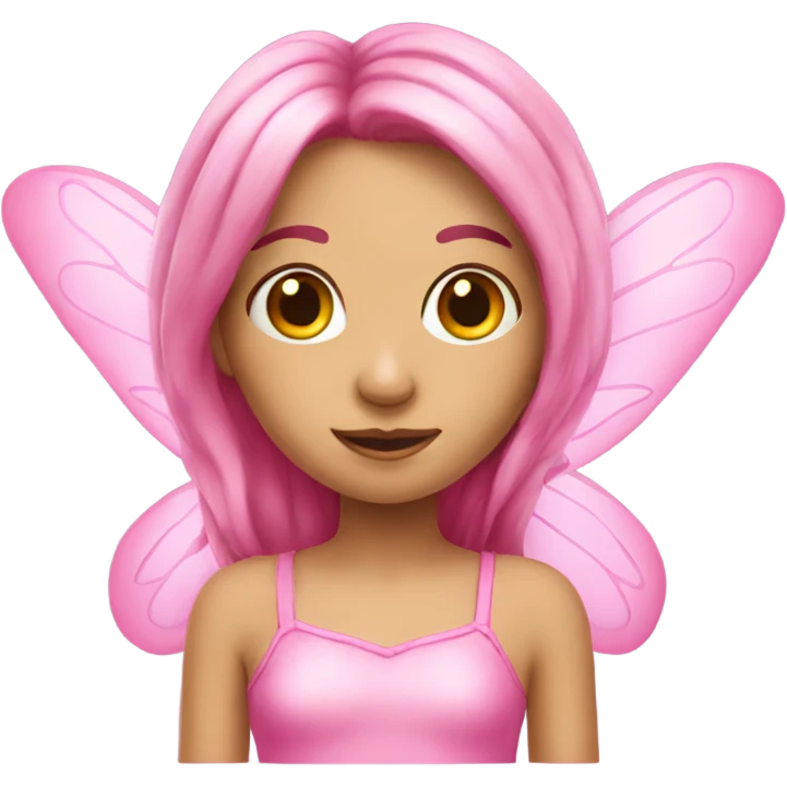 Pink girl fairy emoji