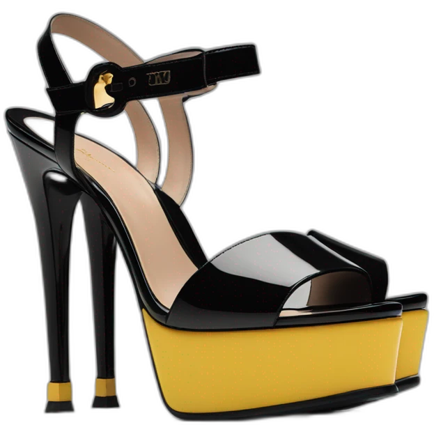 Ysl TRIBUTE PLATFORM SANDAL black PATENT LEATHER emoji