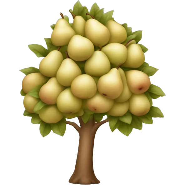 Beige pear tree emoji