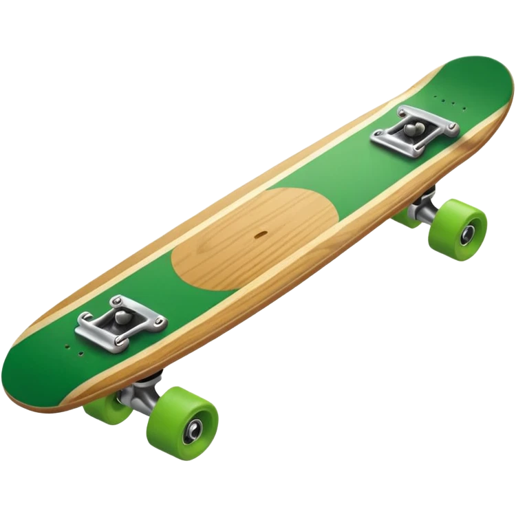 Skate board, green emoji