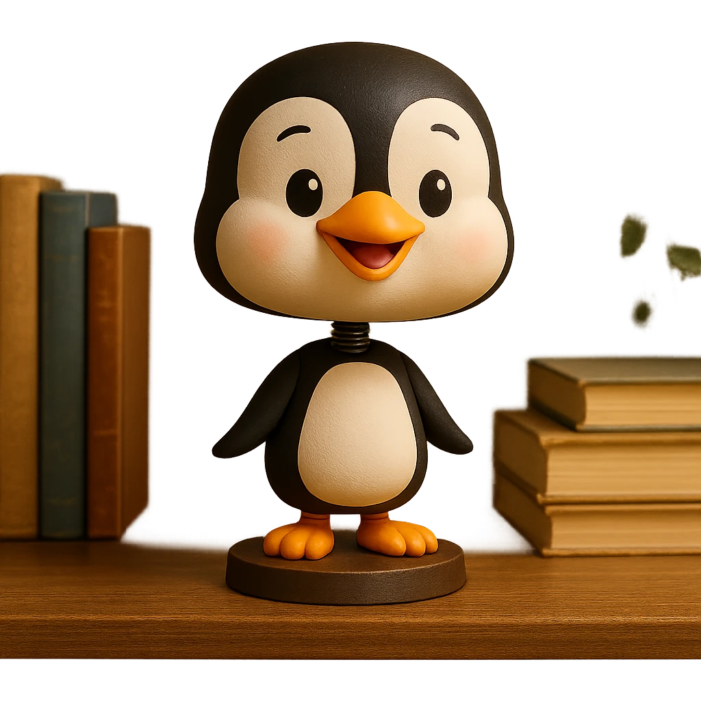 cute and playful penguin character emoji