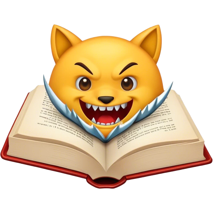 Book with teeth emoji