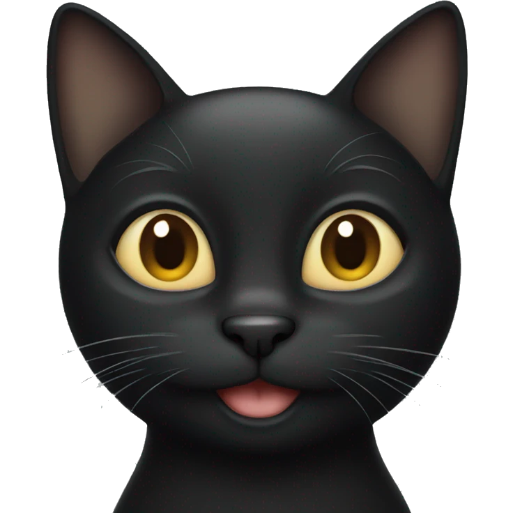 Black cat smiling  emoji