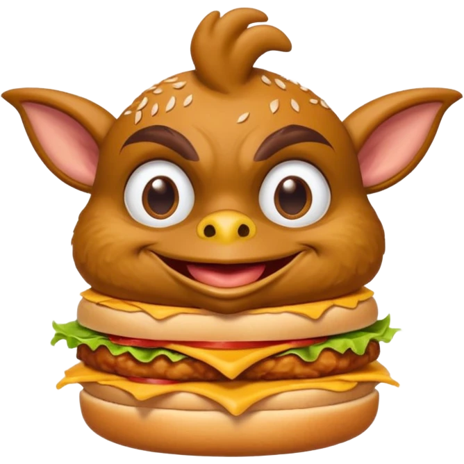 Gremlin with chicken sandwich from bojangles  emoji