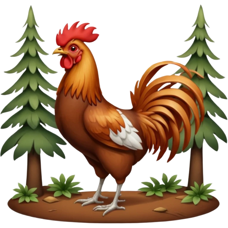 🌲🐓 emoji