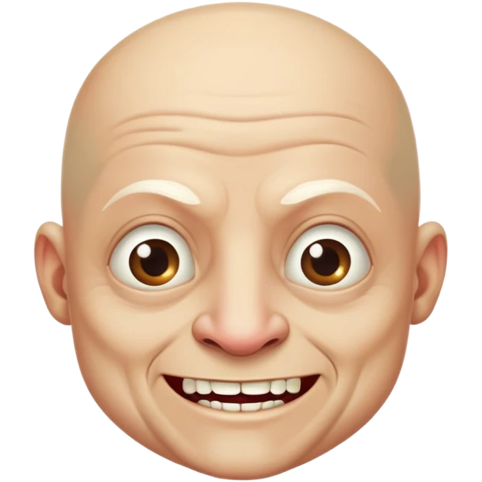 The bald toothless alcoholic emoji