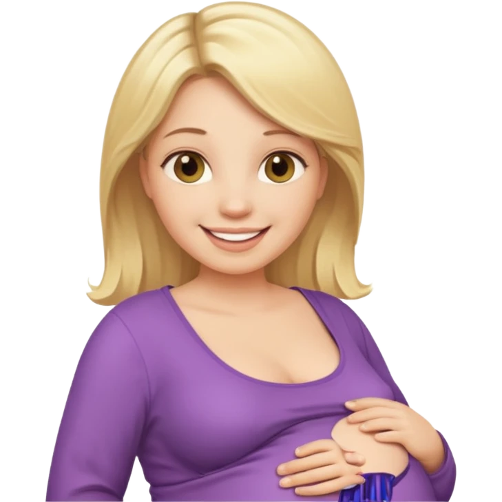 Pregnant woman blonde hair emoji