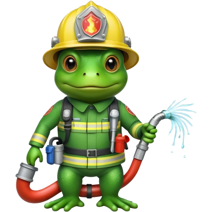 Fireman frog emoji