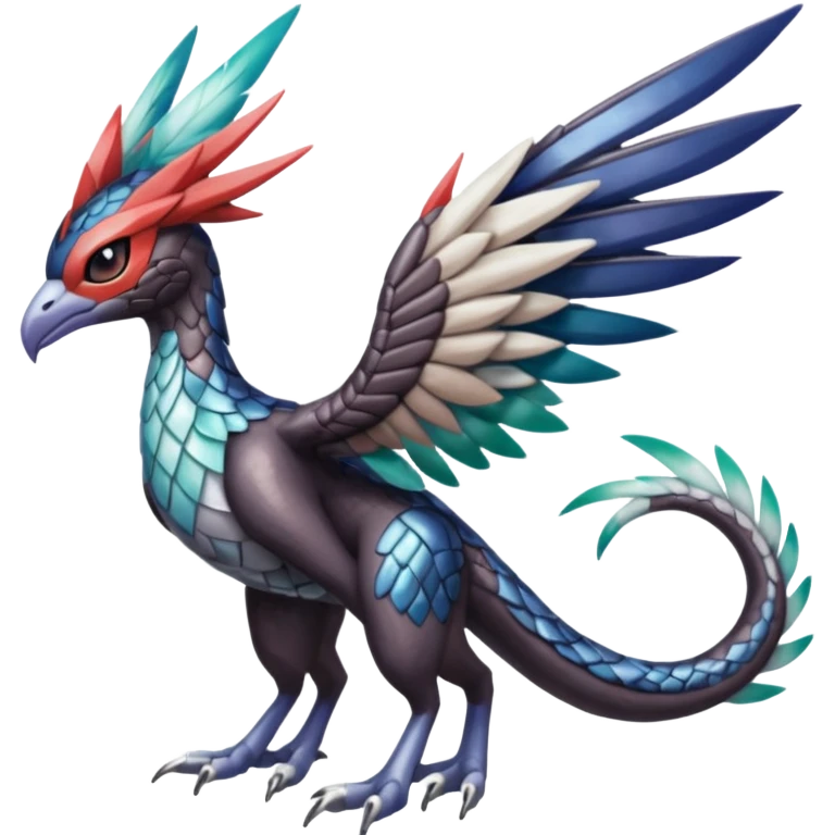 Trico-Dialga-Meloetta-Latias-Nargacuga-Noivern-hybrid-fusion-creature, full body emoji