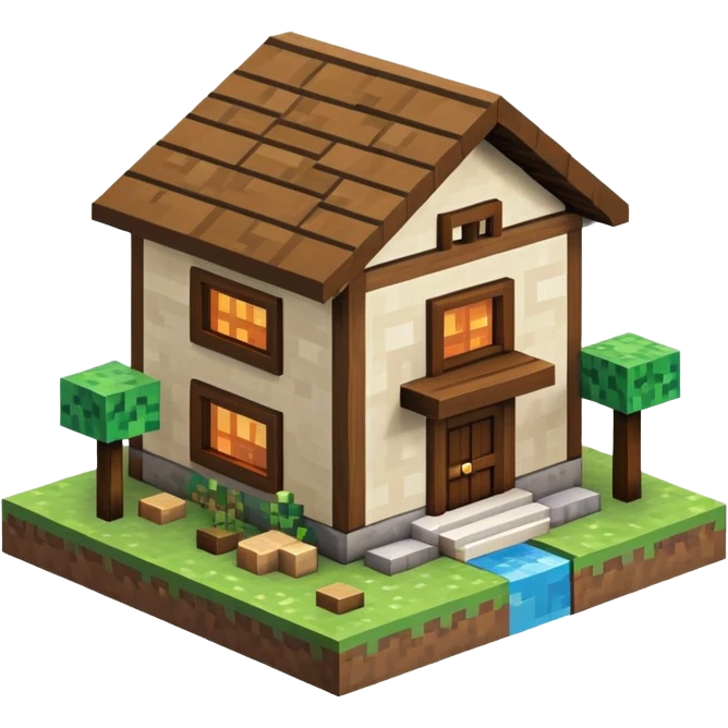 Minecraft house emoji