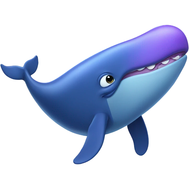 Blue whale purple happy emoji