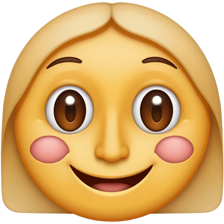 simple emoji-style face with left eye as letter 'o', nose as 'j', right eye as sideways 'i' wink, big smile, clear and readable letters emoji